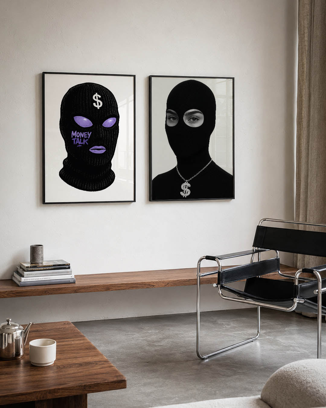 Masker en tekst Posterset