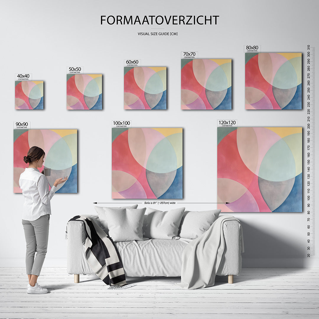 Kleurrijke vormen Kunstwerk