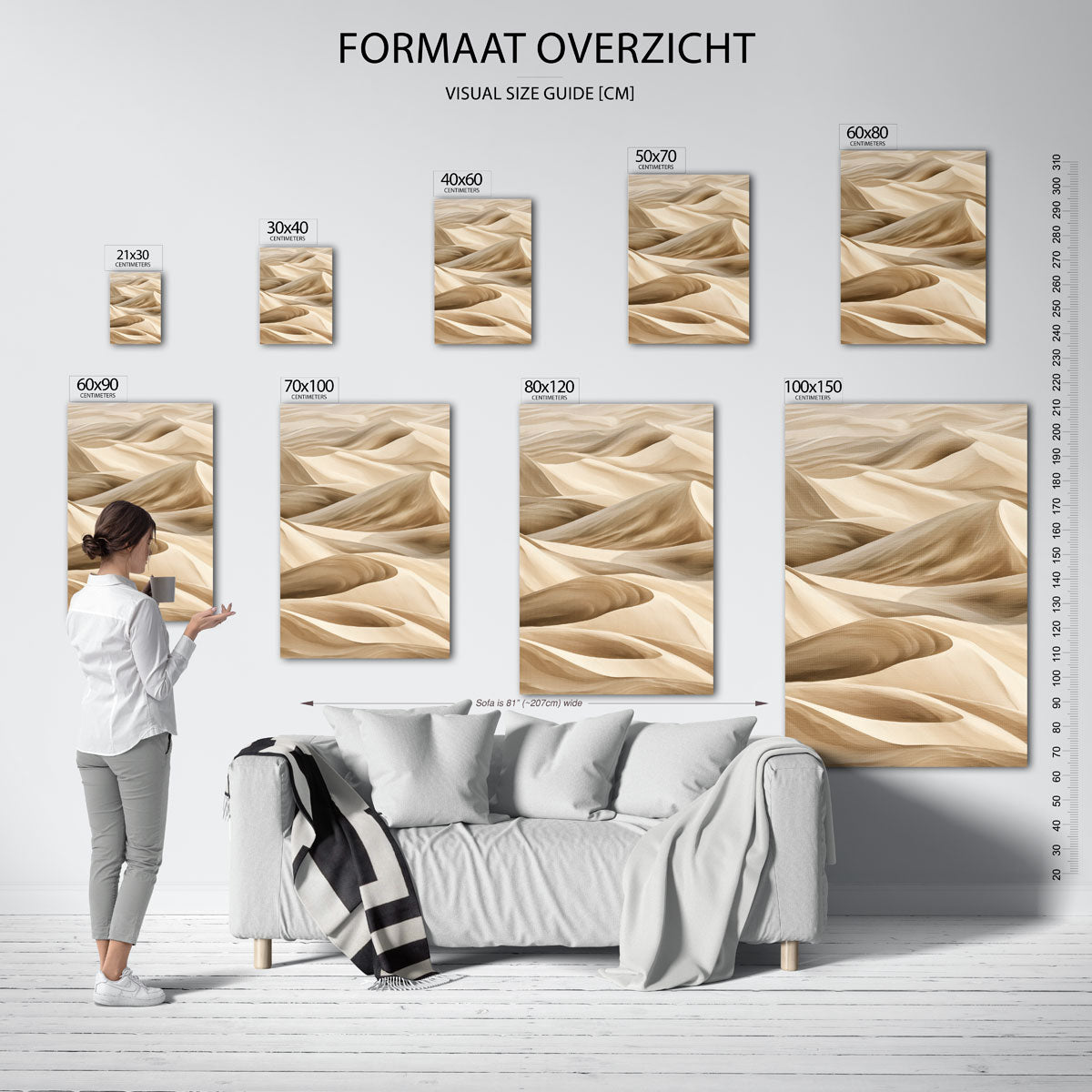 Golvende zandduinen Poster