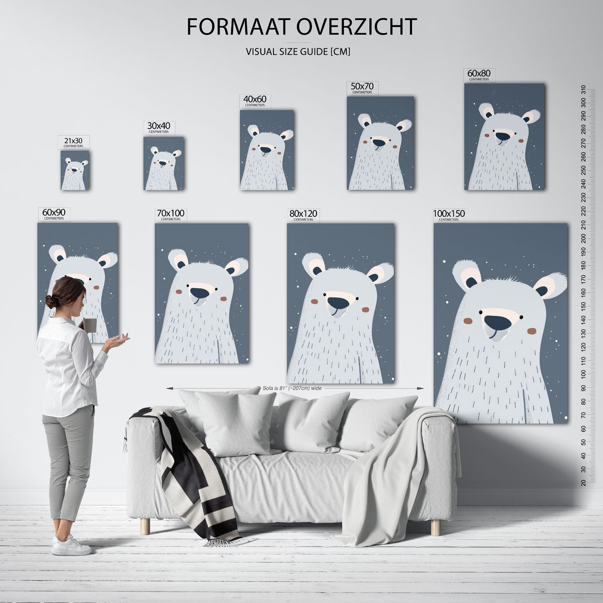 Schattige beer Poster