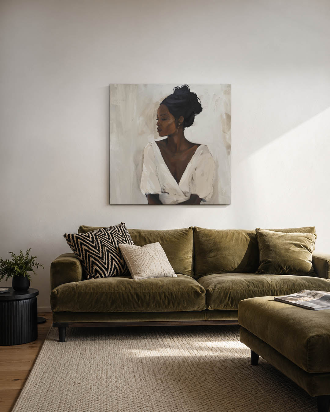 Dromerige vrouw Kunstwerk