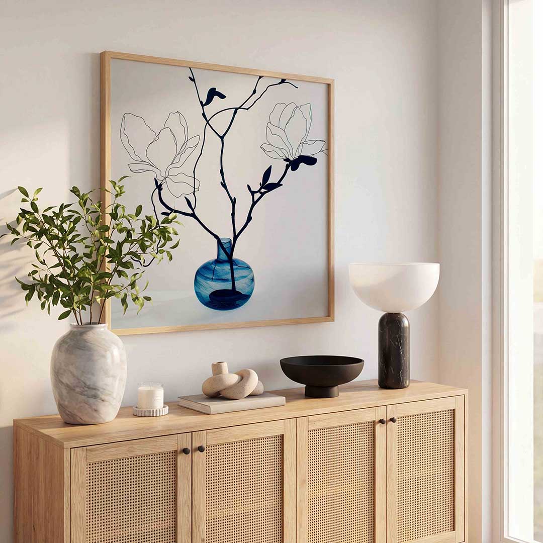 Bloem in vaas Poster