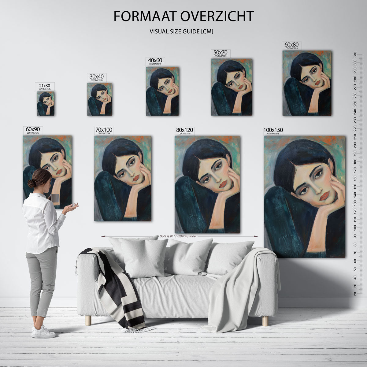 Portret van vrouw Poster