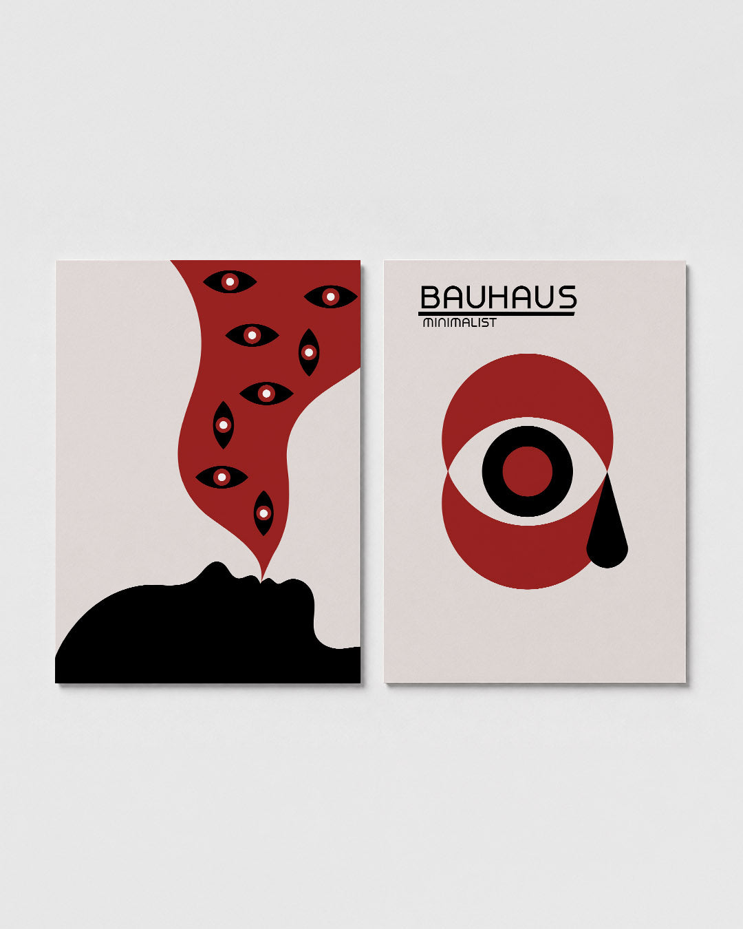 Oogvormen en silhouet Posterset