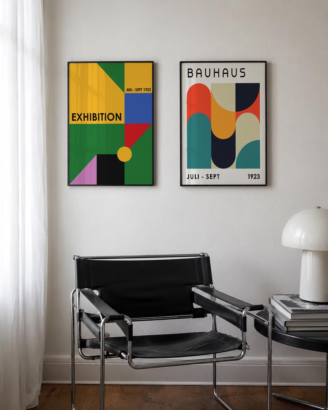 Kleurrijke vlakverdeling Posterset