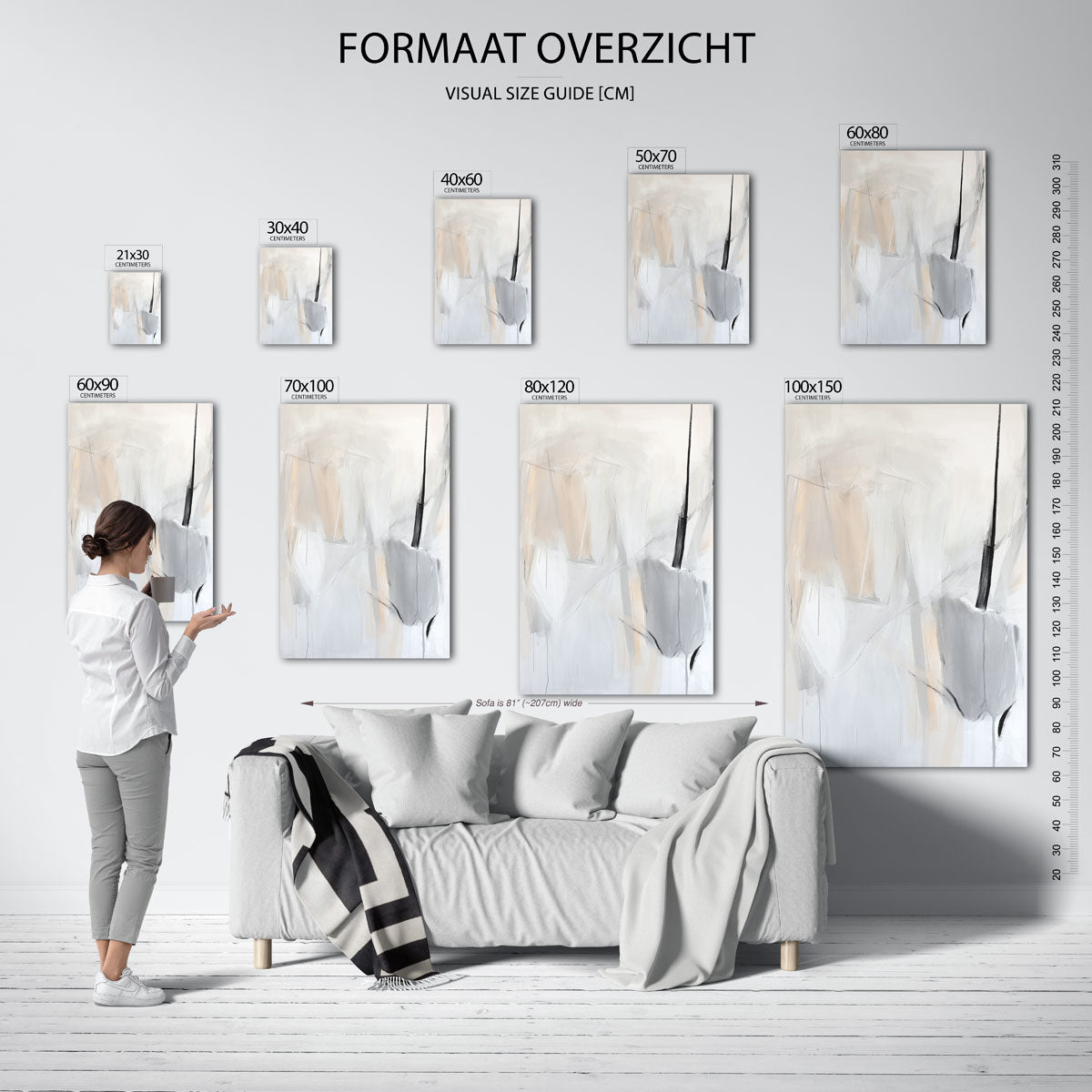 Abstracte lijnen en vlakken Poster