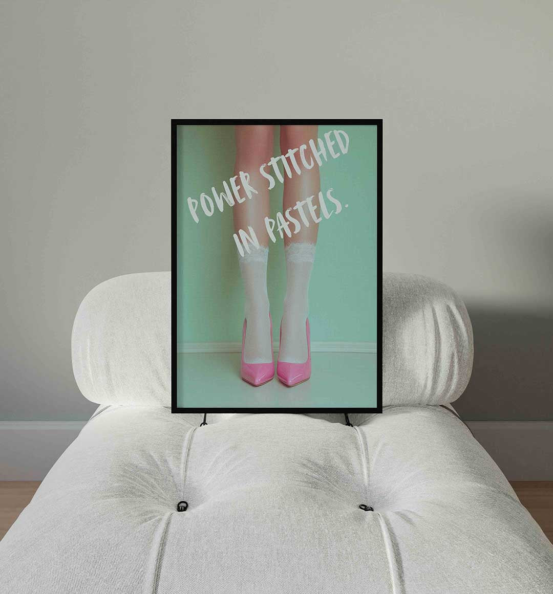 Roze schoenen en sokken Poster