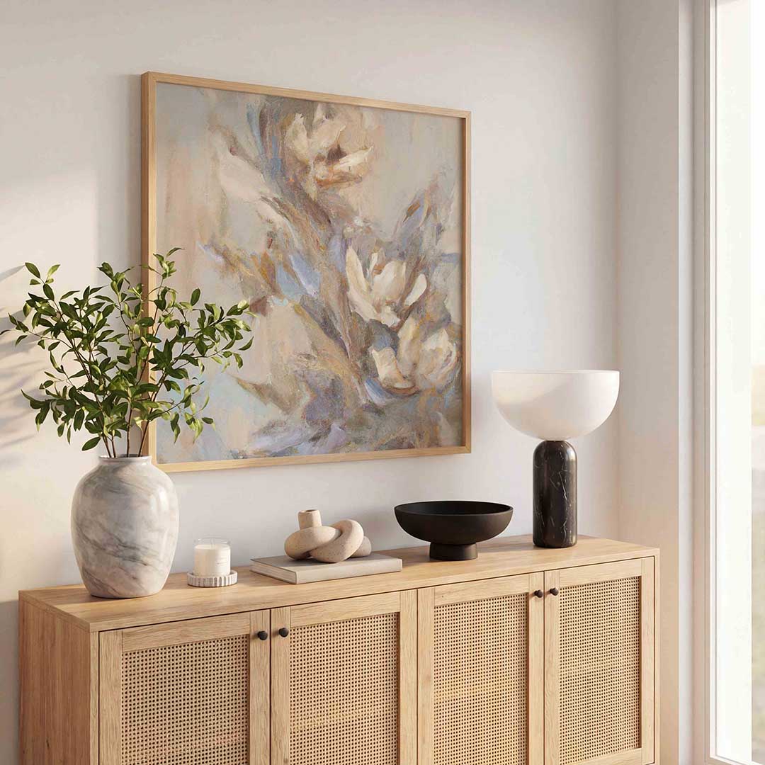 Bloemen in zachte tinten Poster