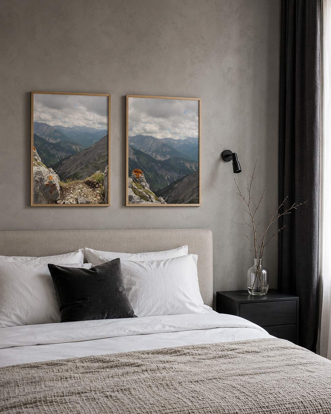 Berglandschap en wolken Posterset