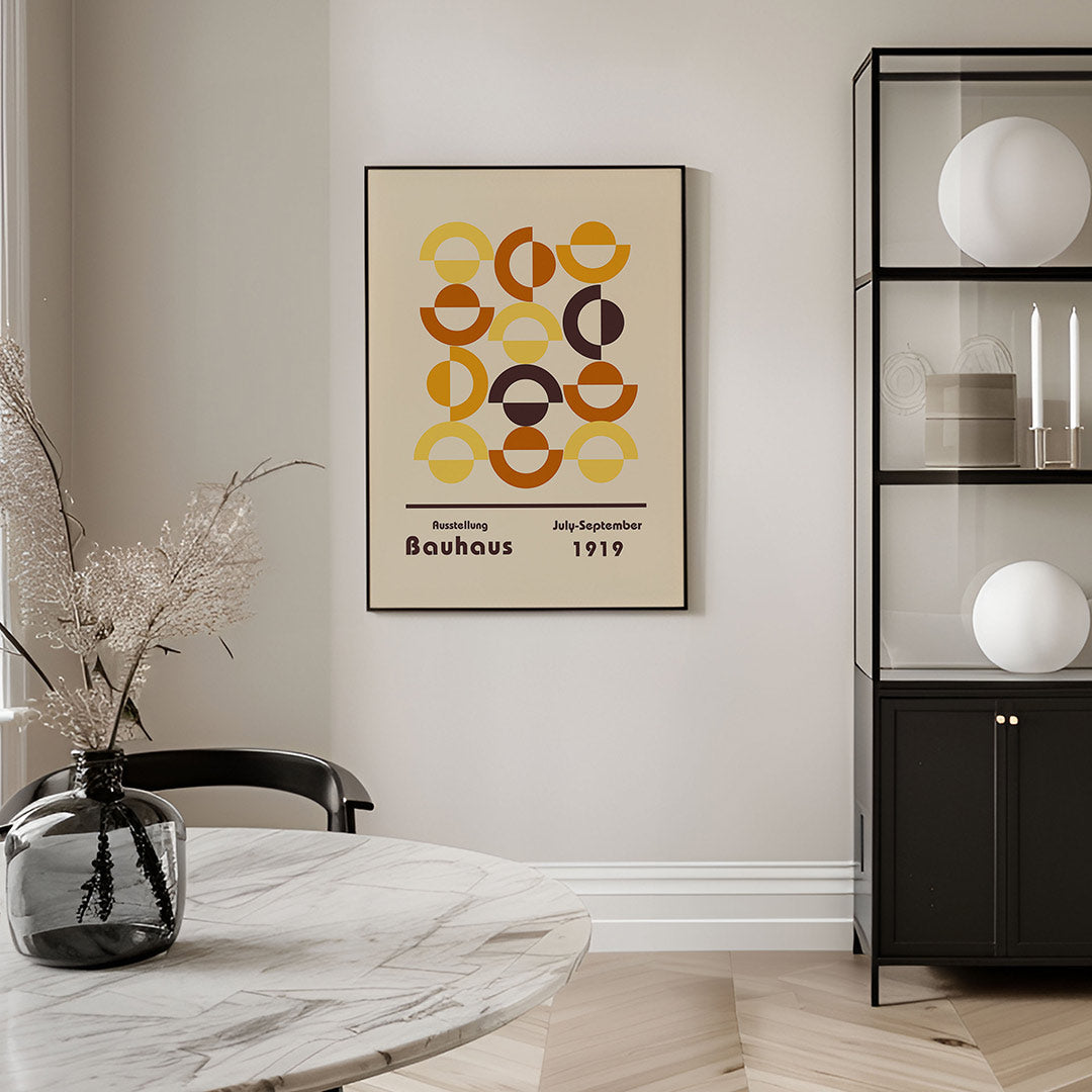 Halve cirkelpatronen Poster
