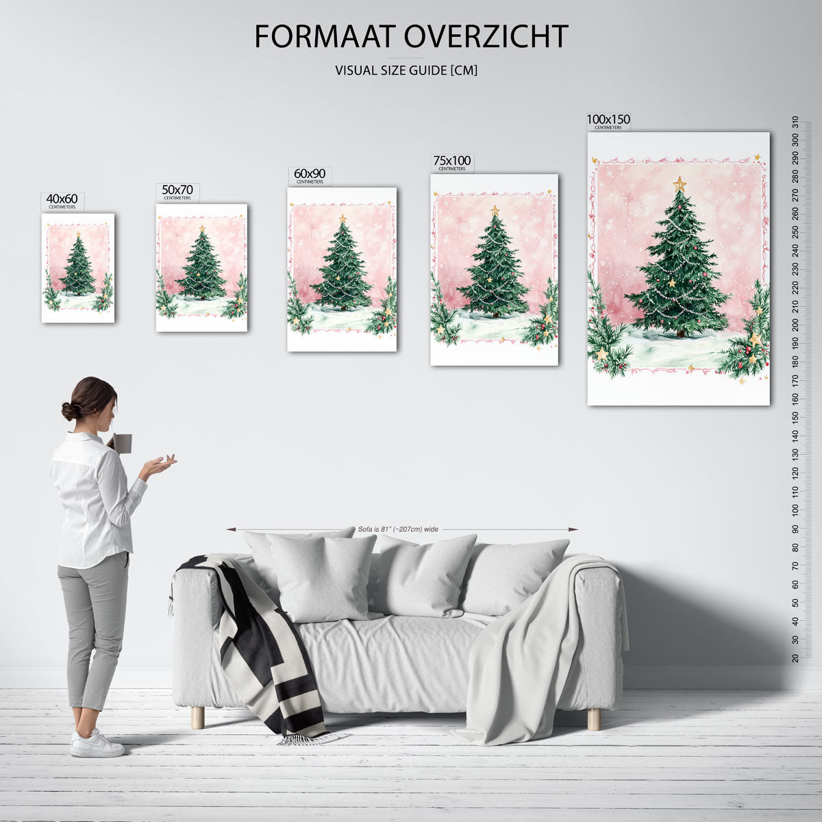 Kerstboom illustratie Kunstwerk