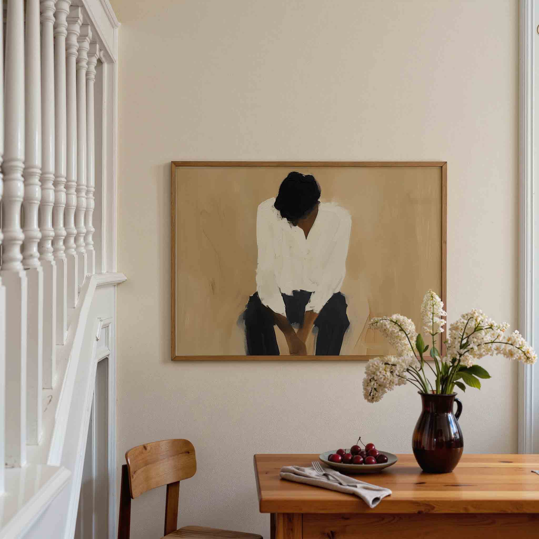 Zittende figuur Poster