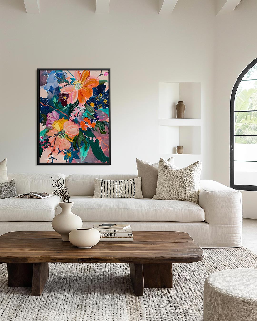 Bloemrijke kleurexplosie Kunstwerk