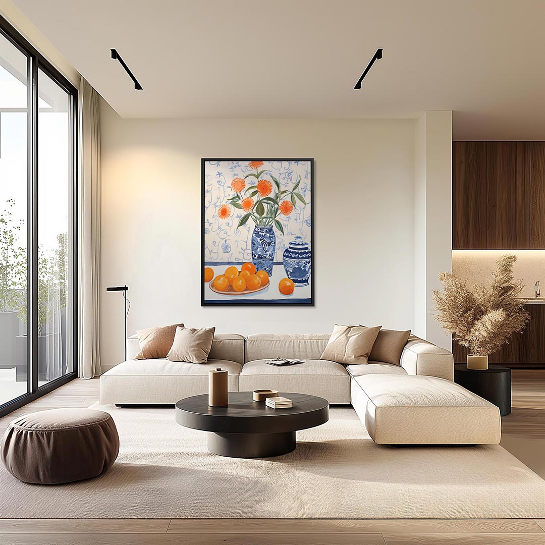 Bloemen en fruit Kunstwerk