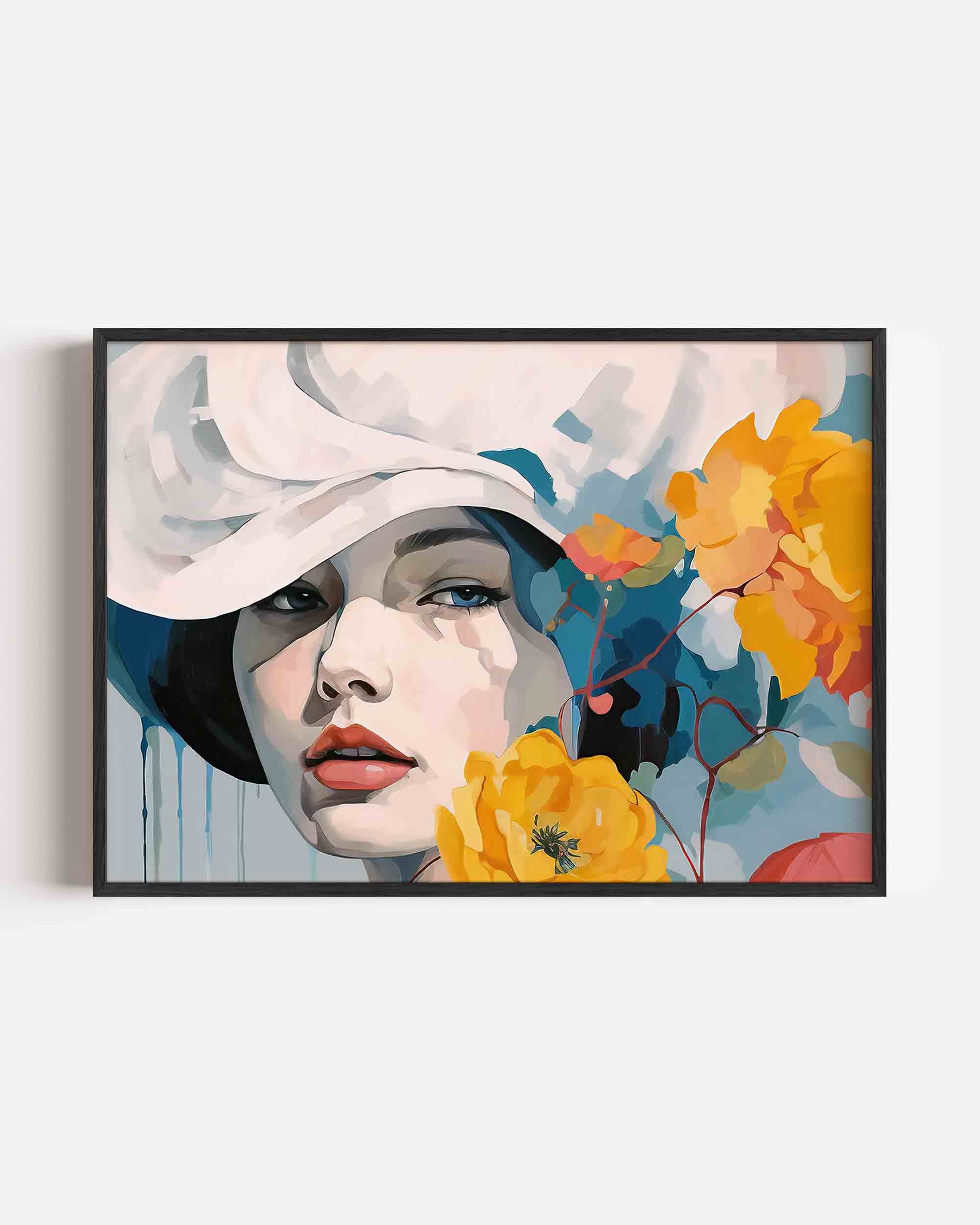 Vrouw met bloemen Poster