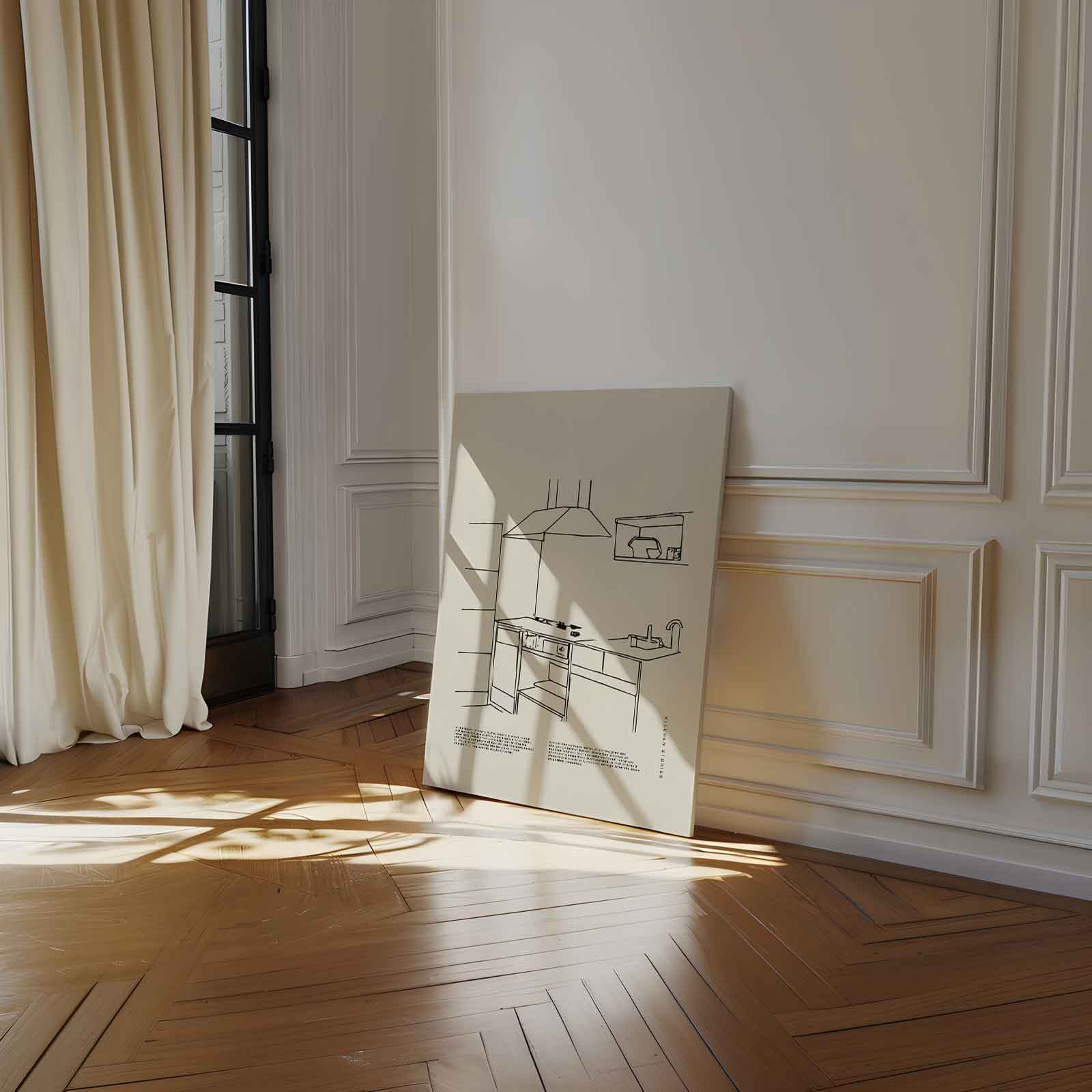 Keukenverhalen Illustratie Kunstwerk-canvas-dibond-plexiglas-wanddecoratie-WallArtistic