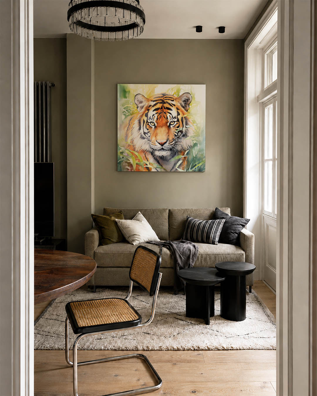 Tijger in jungle Kunstwerk