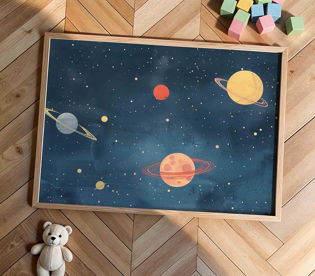 Planeten en sterren Poster
