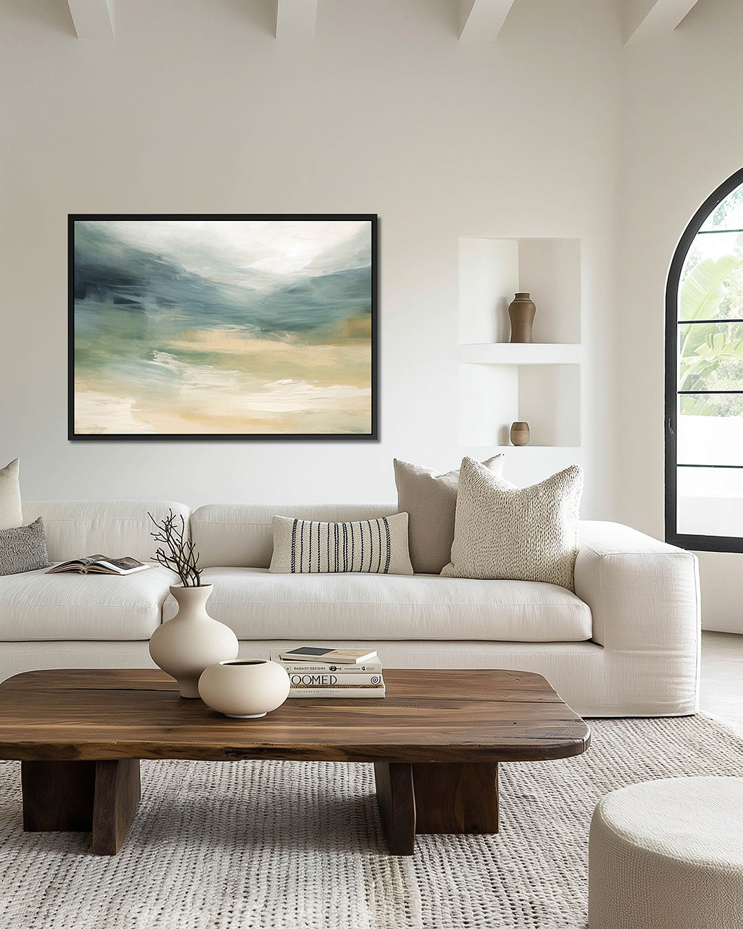 Vloeiende kleurencompositie Kunstwerk
