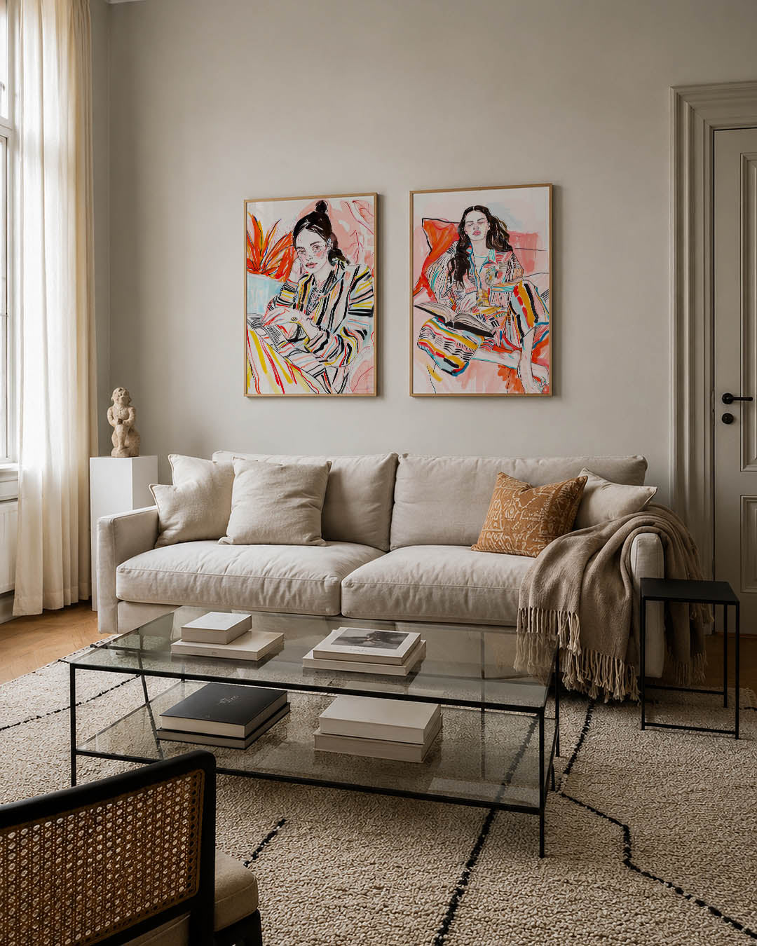 Kleurrijke strepen Posterset