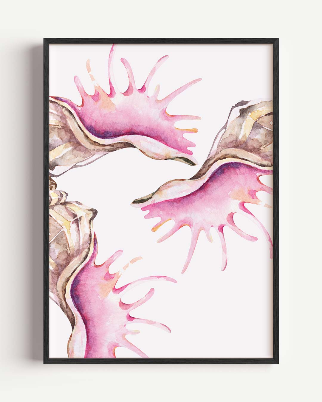 Roze Schelpen Poster-WallArtistic