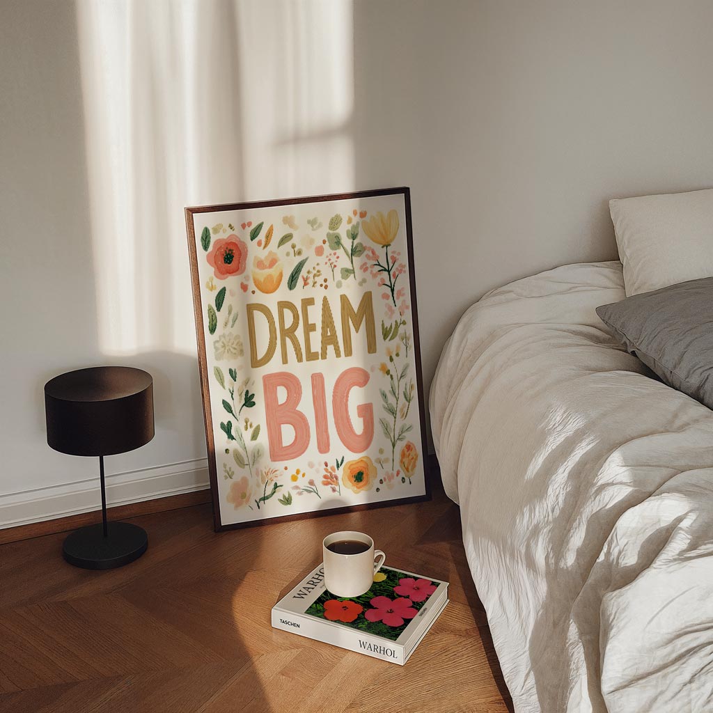 Dream Big Bloemenposter-WallArtistic