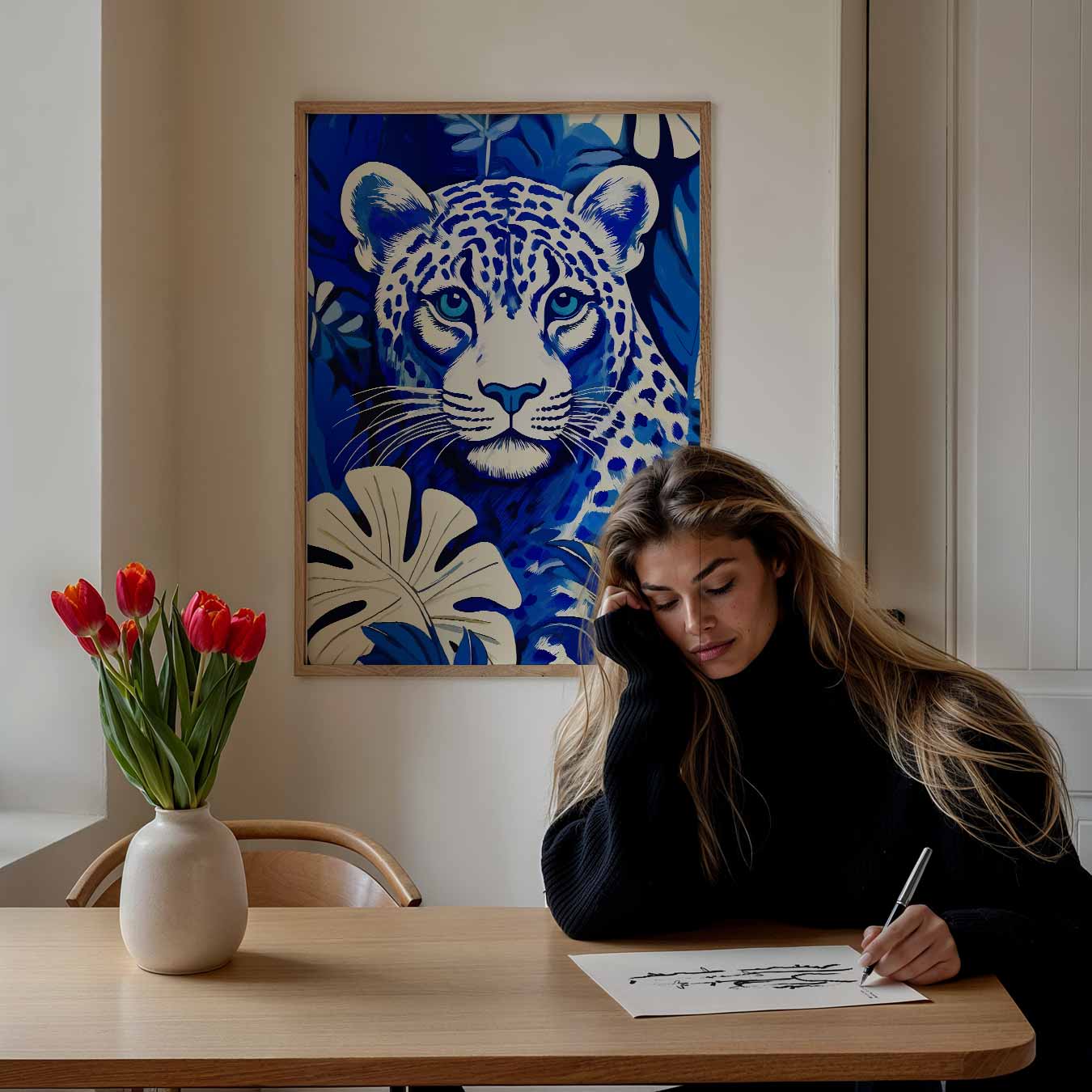 Jungle Leopard Power Poster-WallArtistic