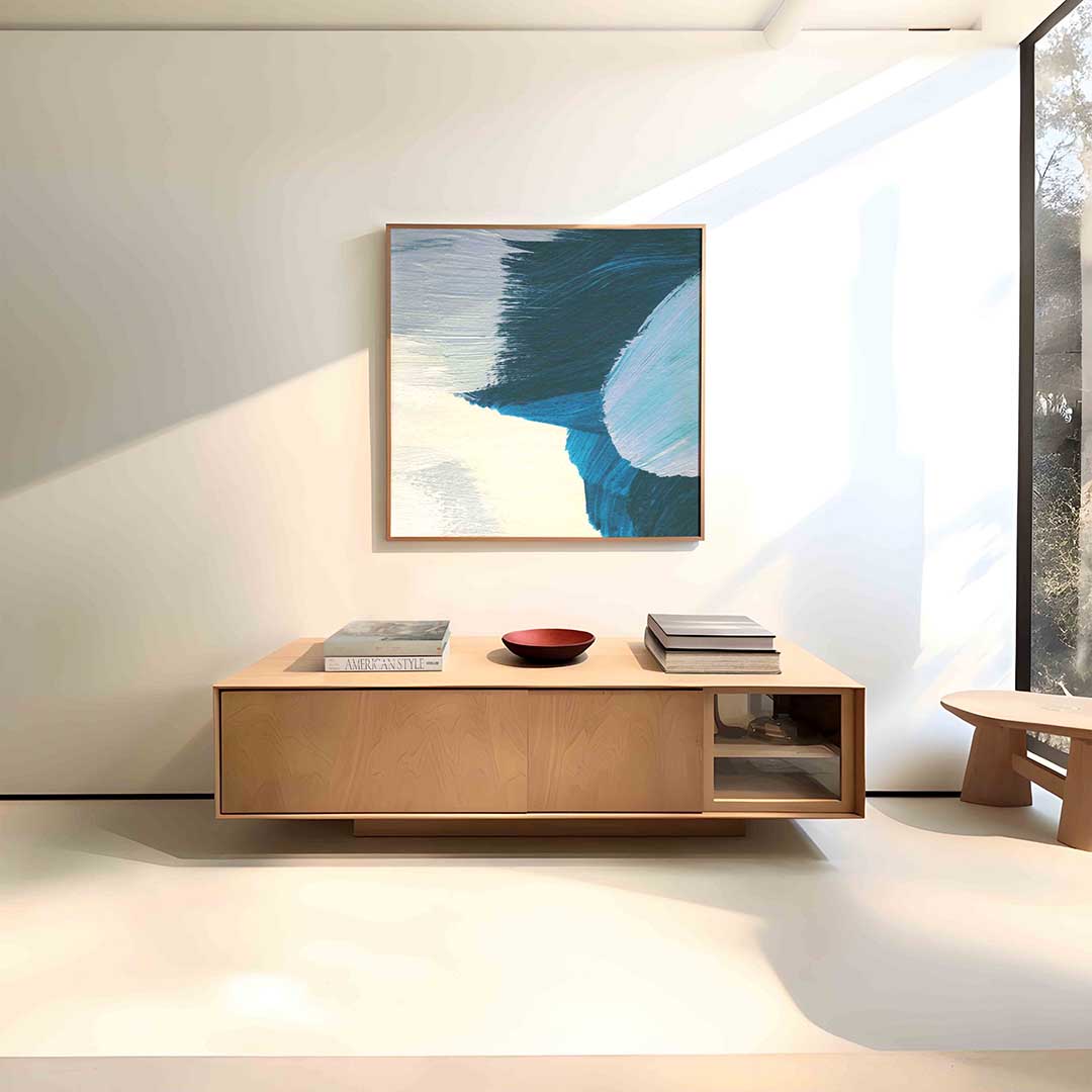 Abstracte penseelstreken Poster