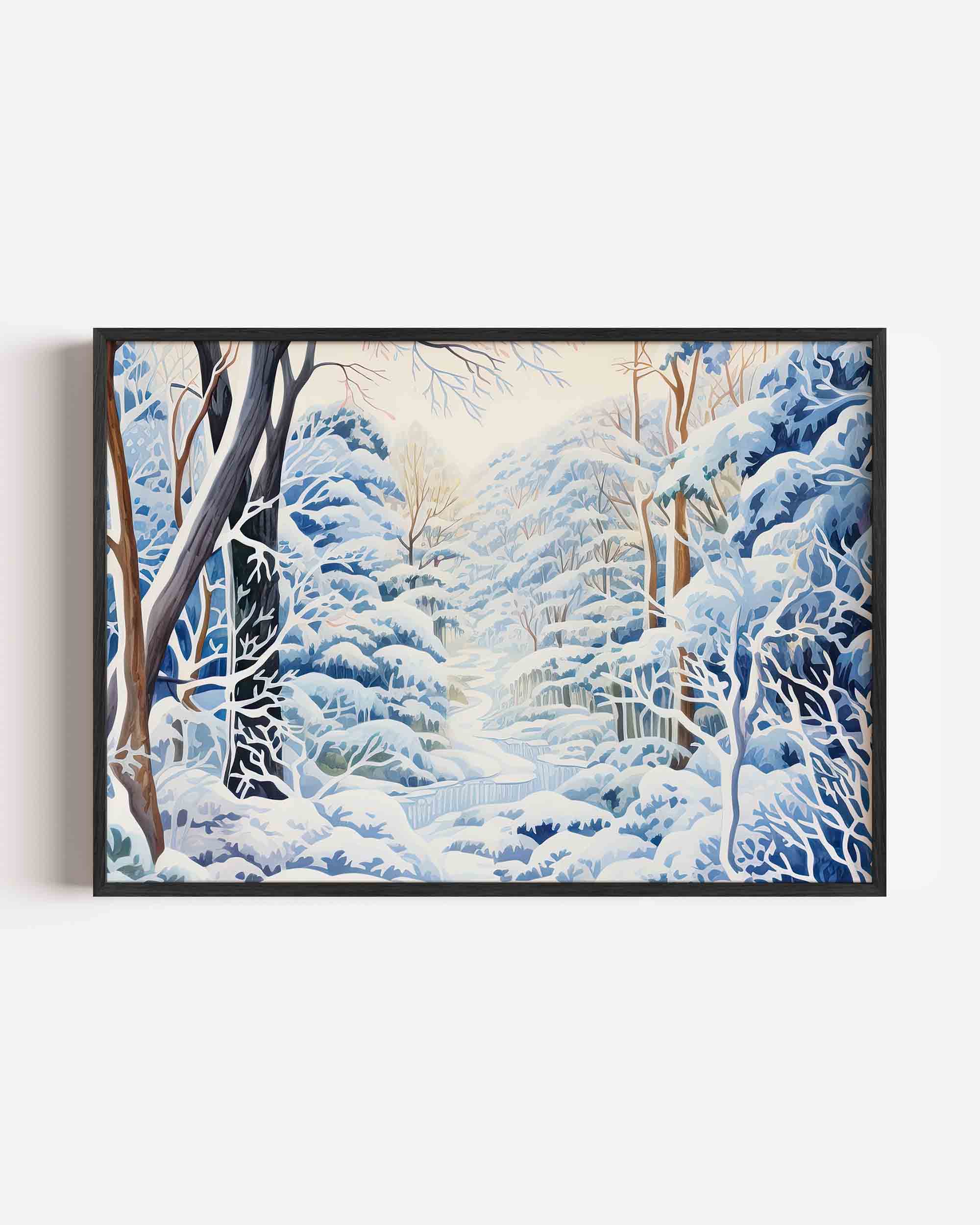 Winterlandschap met bomen Poster