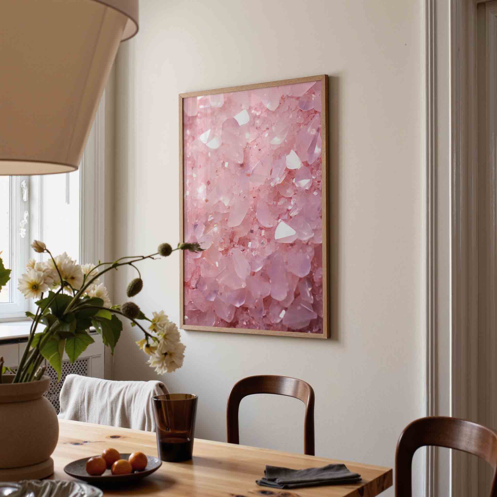 Roze kristallen Poster
