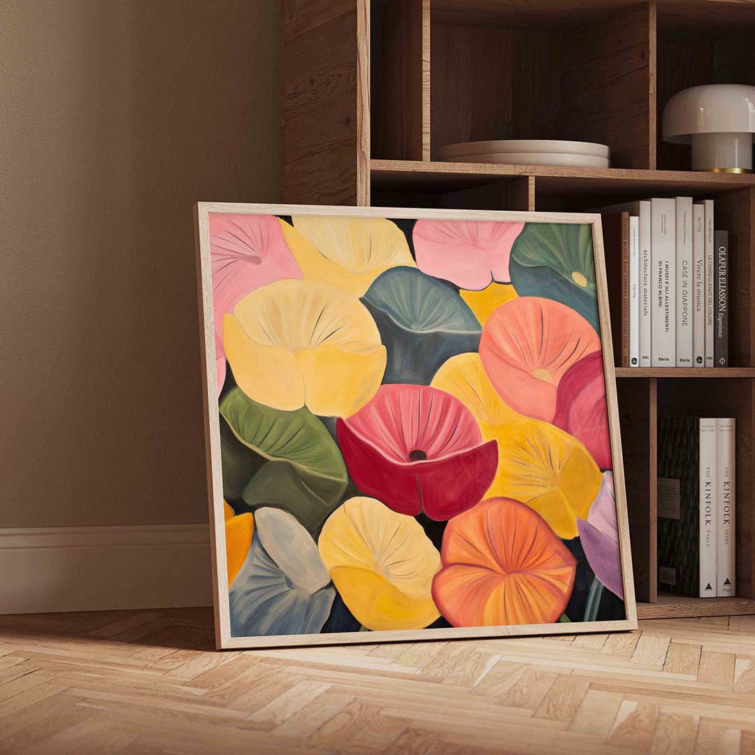 Bloemen in levendige kleuren Poster
