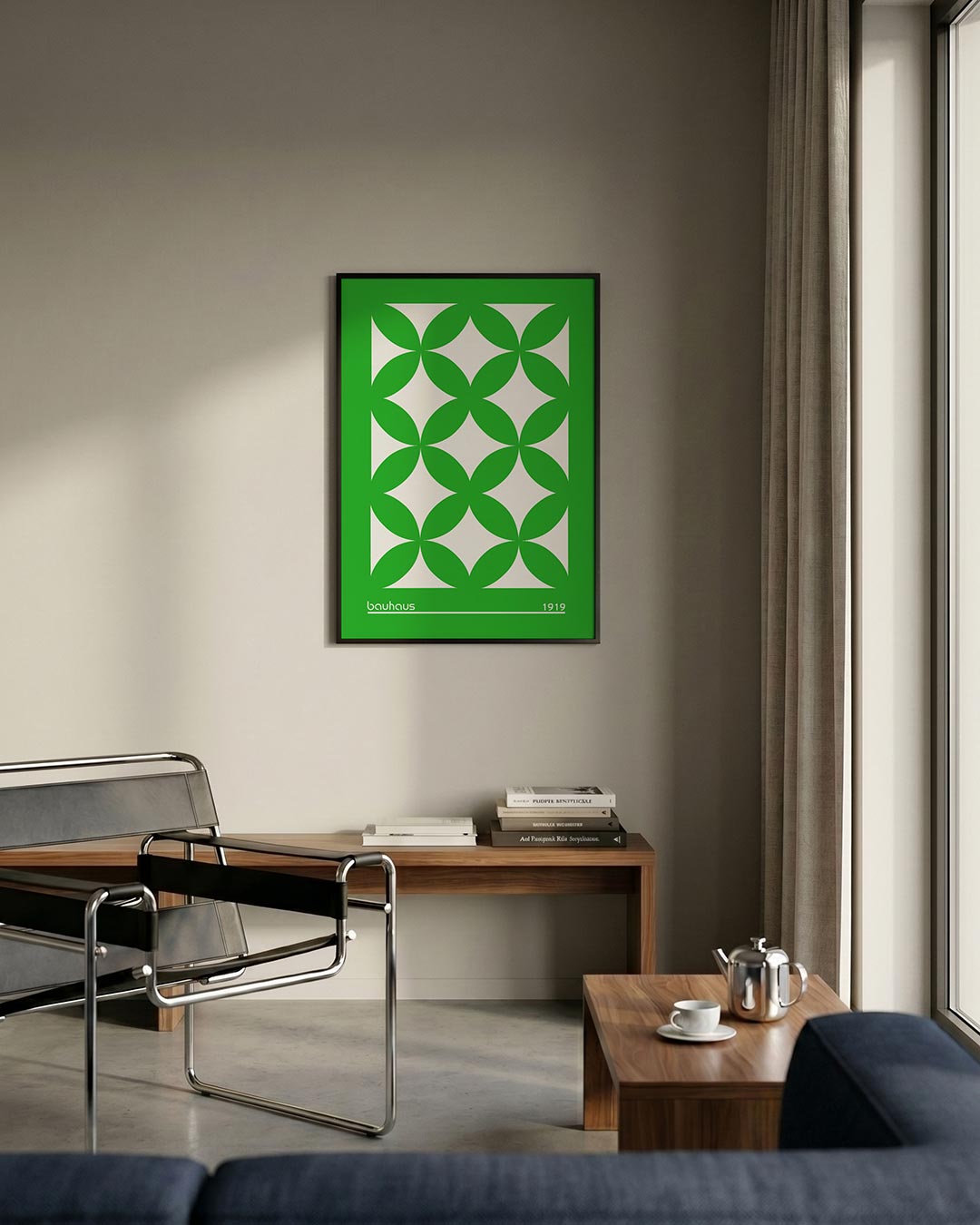 Groene vormenritme Poster