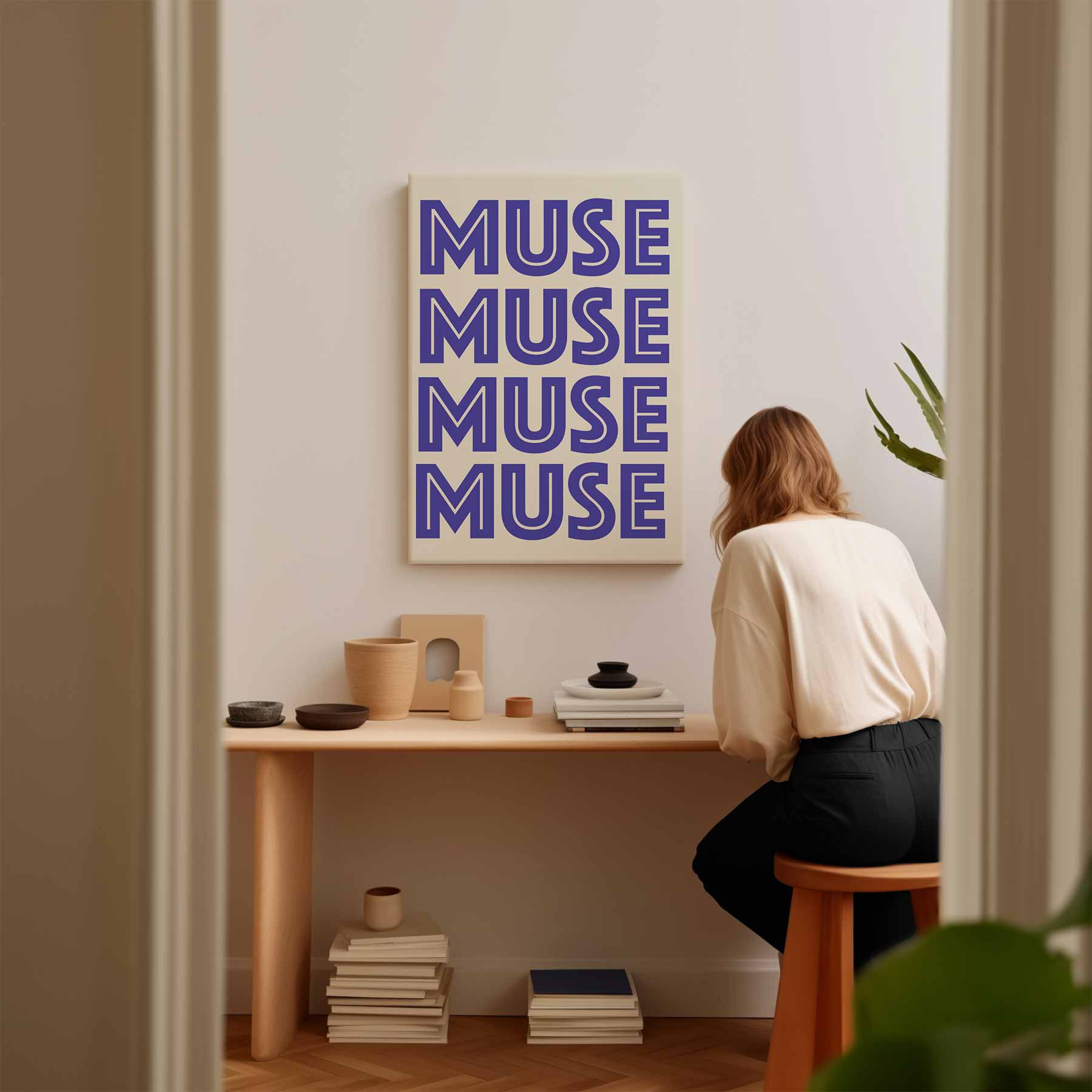 Veelzijdige Muse Herhaling Kunstwerk-canvas-dibond-plexiglas-wanddecoratie-WallArtistic