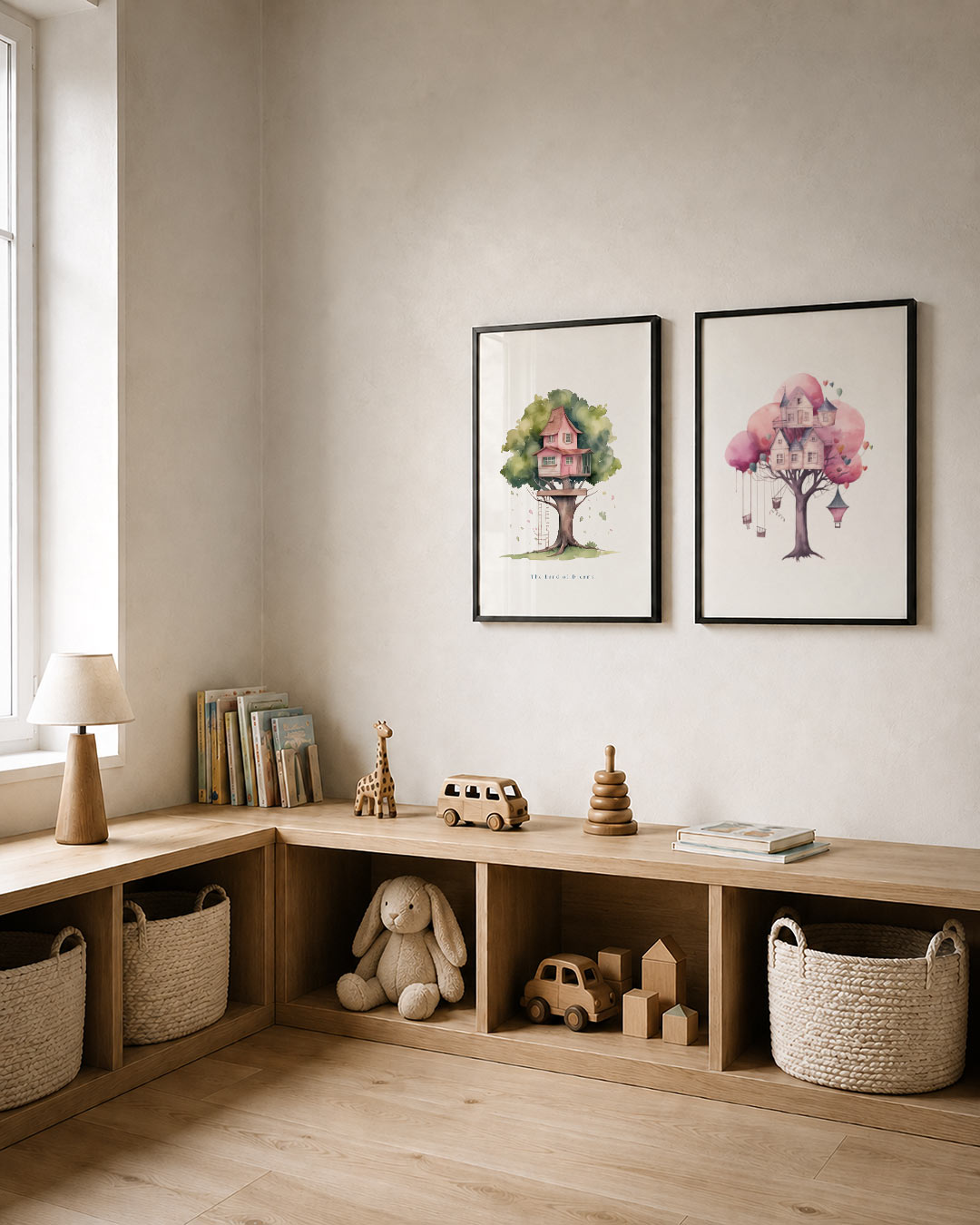 Droomhuis in boom Posterset