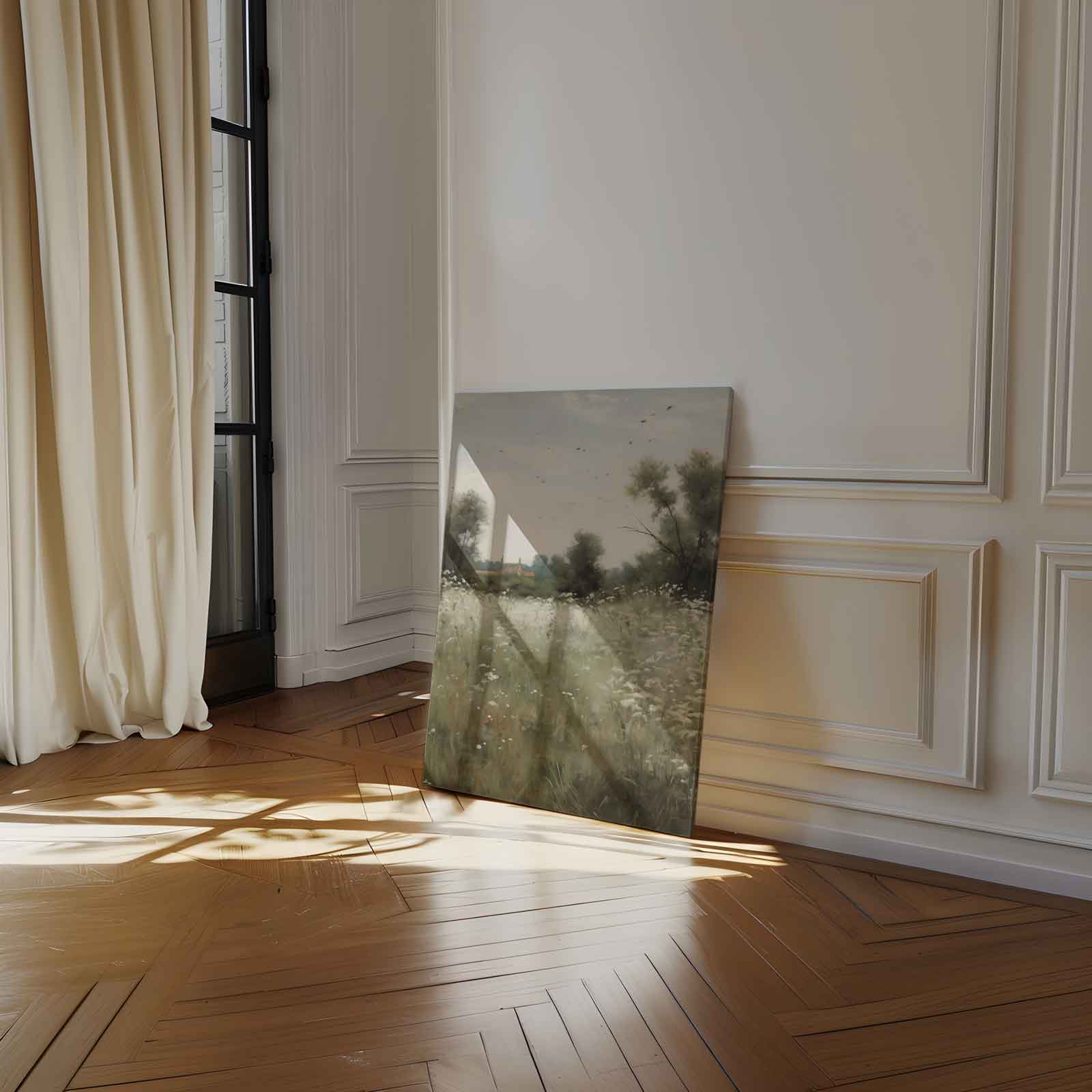 Rustgevend Veldlandschap Kunstwerk-canvas-dibond-plexiglas-wanddecoratie-WallArtistic