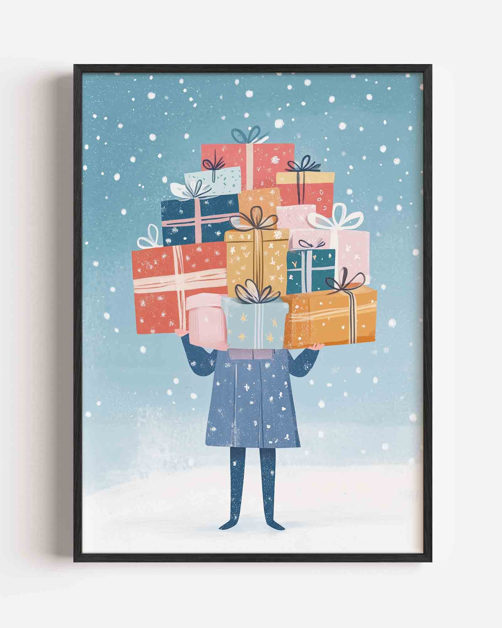 Stapeling van cadeaus Poster