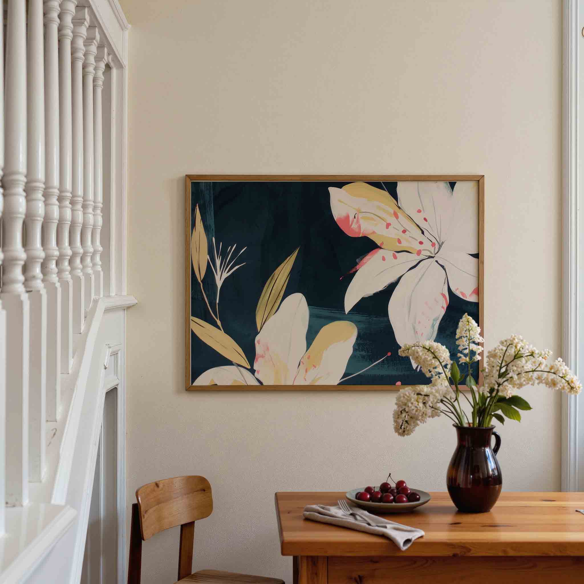 Bloemen en bladeren Poster