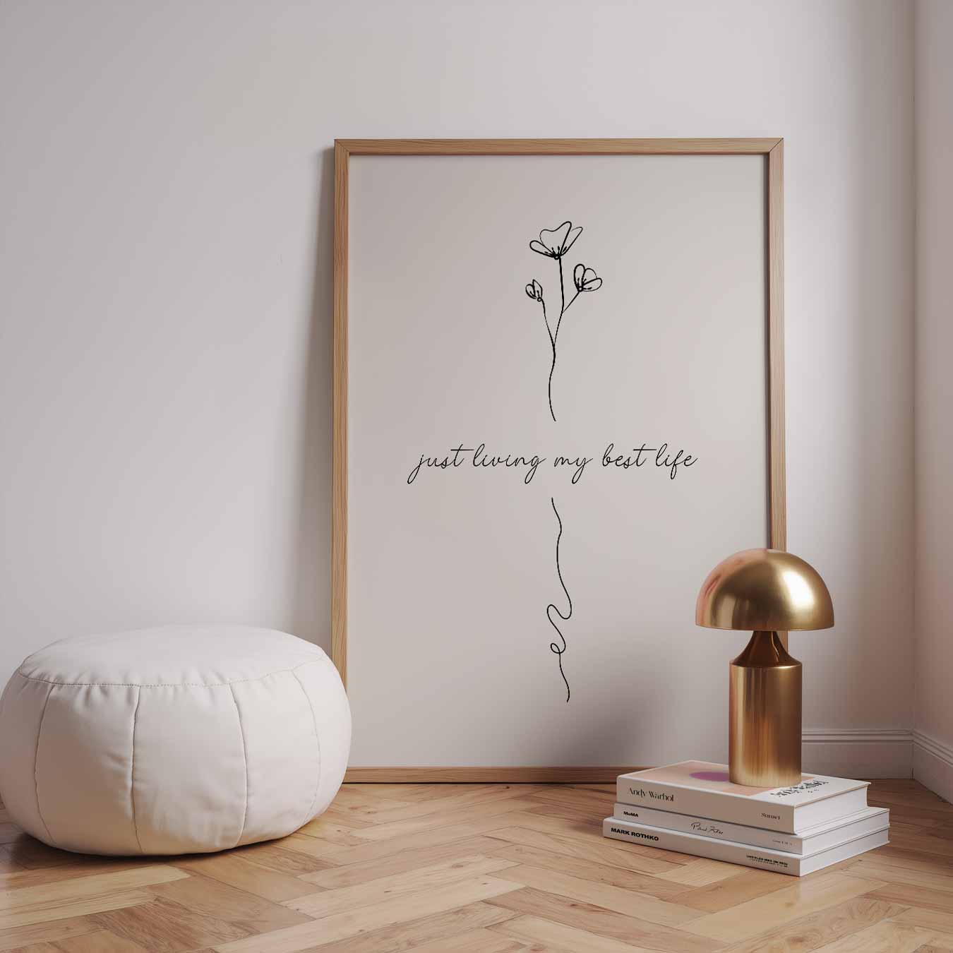 Stijlvolle Bloemenlijn Poster-WallArtistic