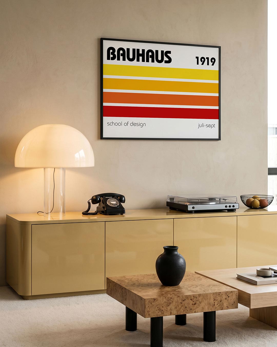 Kleurstroken en tekst Poster