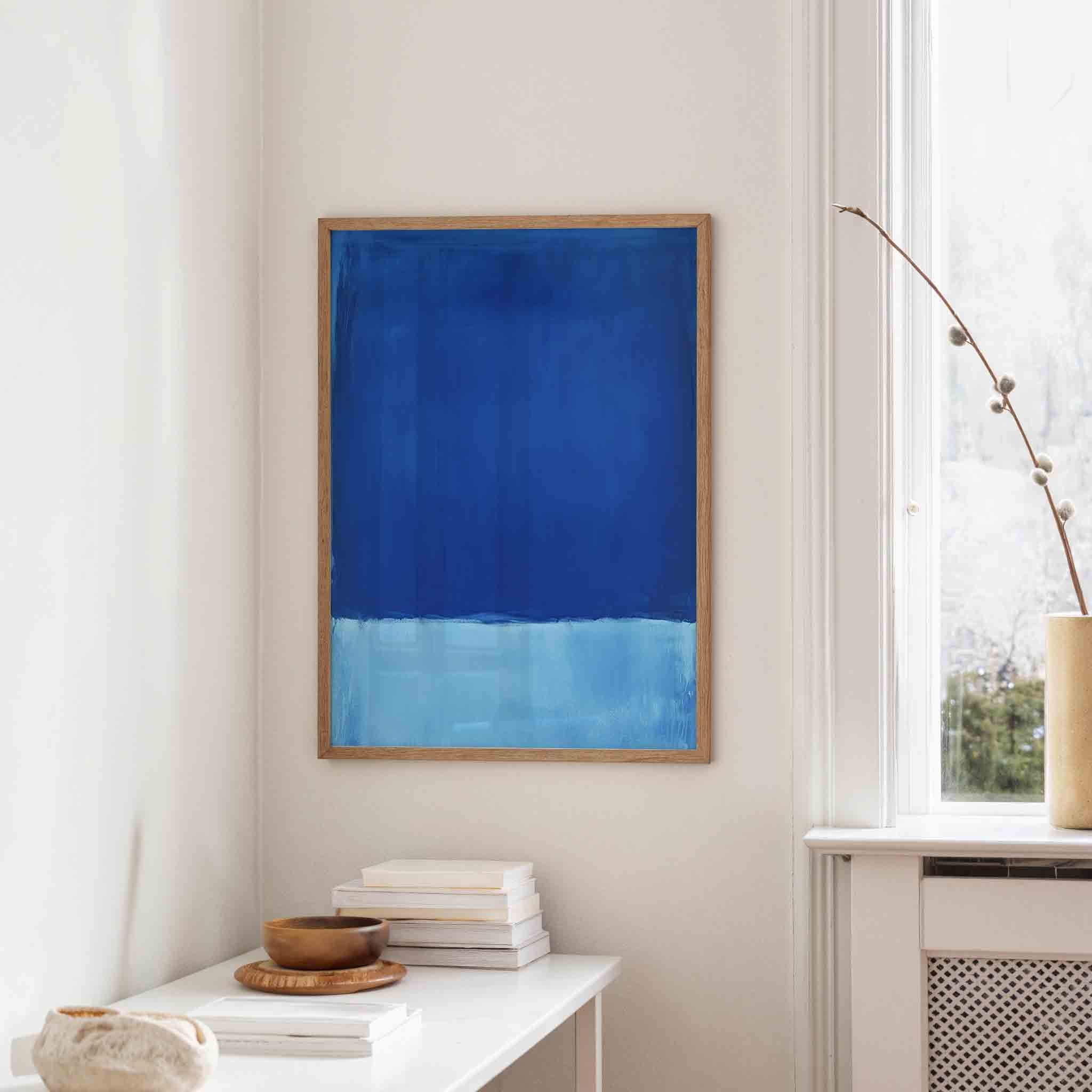 Blauwe abstracte Poster