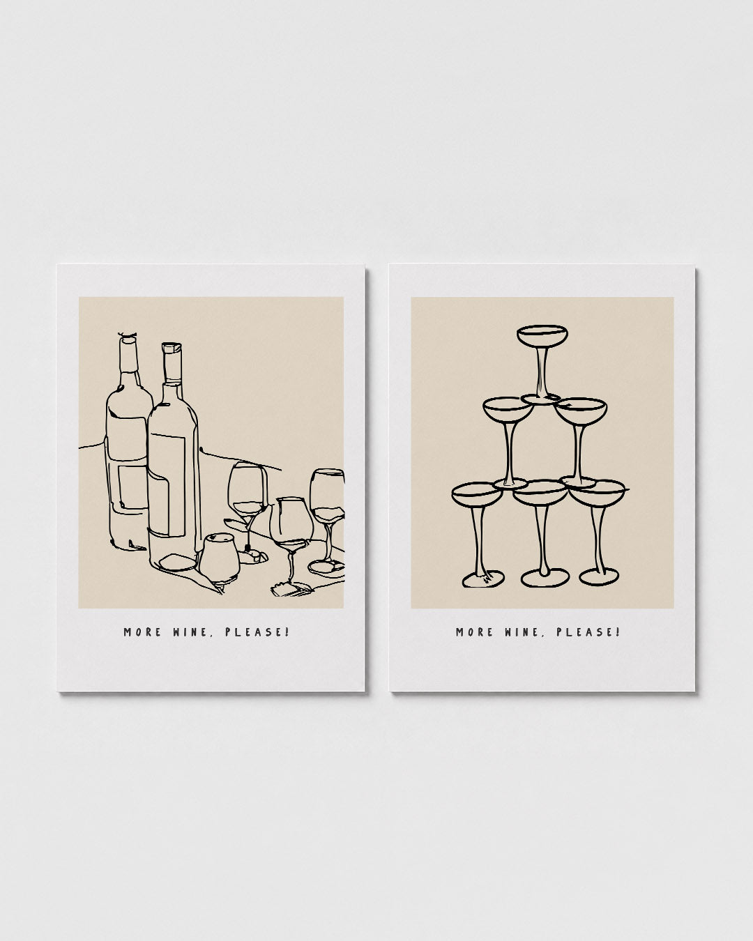 Wijnlijnenspel Posterset