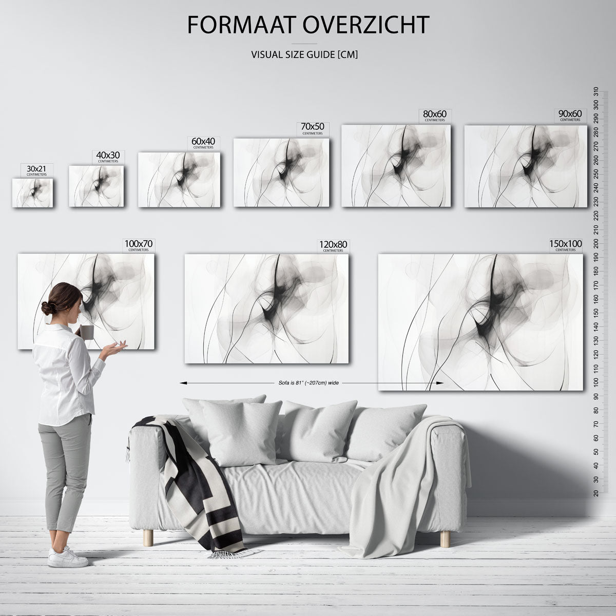 Abstracte lijnen Poster