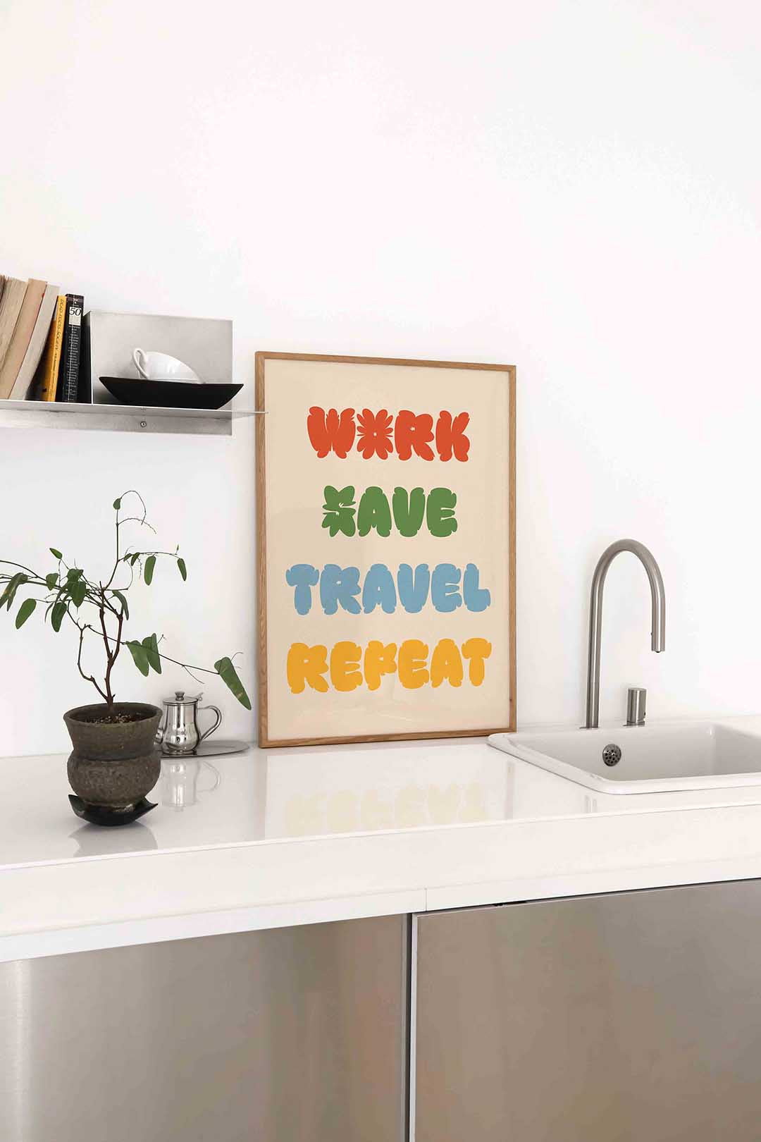 Work save travel repeat Poster