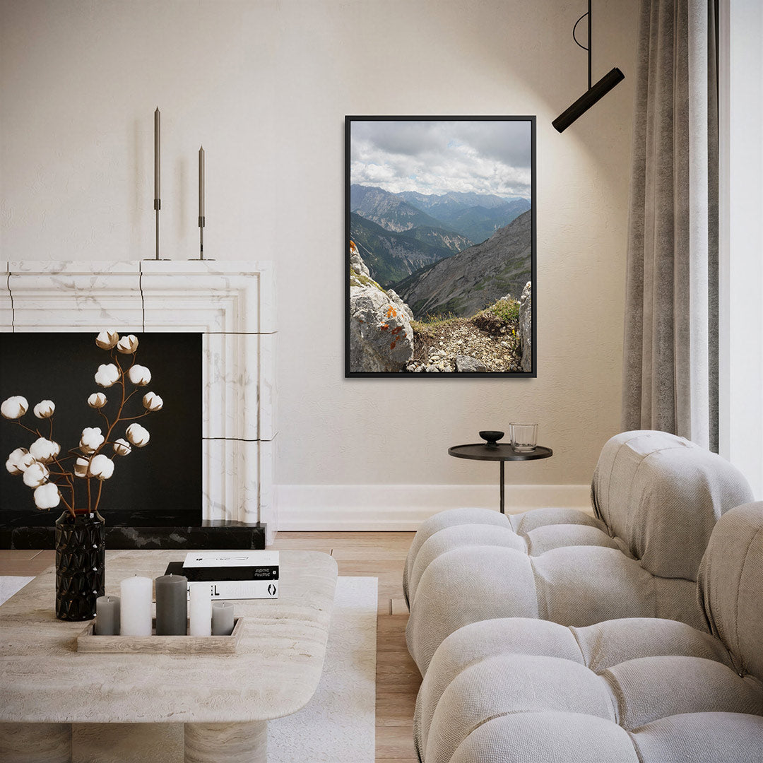 Berglandschap met rotsen Kunstwerk
