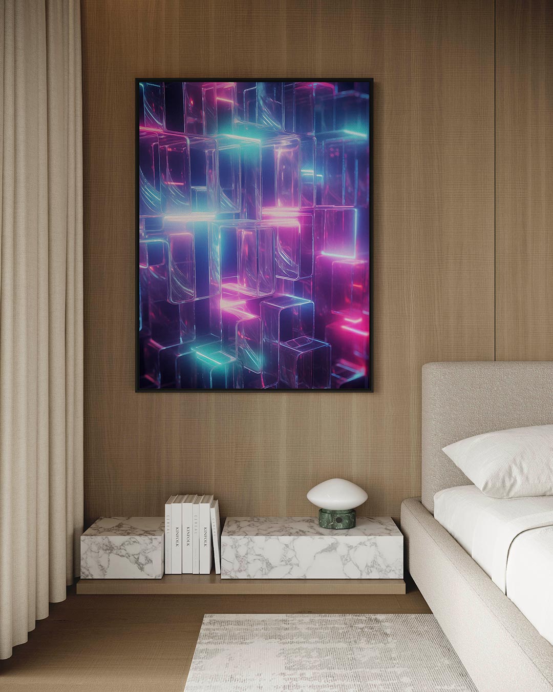Glasachtige lichtstructuren Kunstwerk