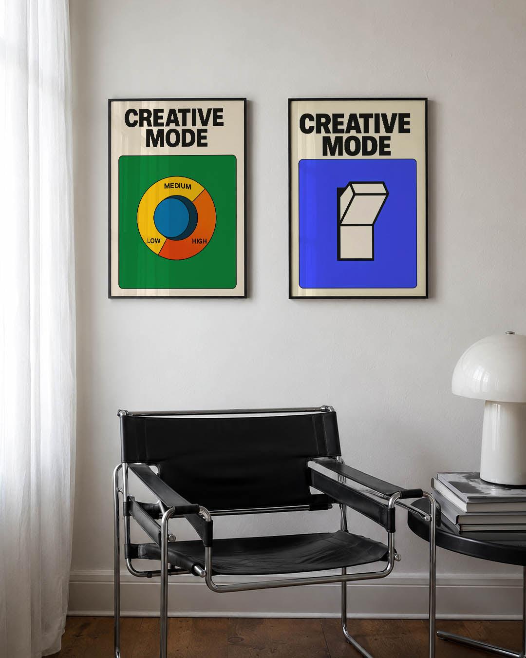 Kleurrijke cirkelcompositie Posterset