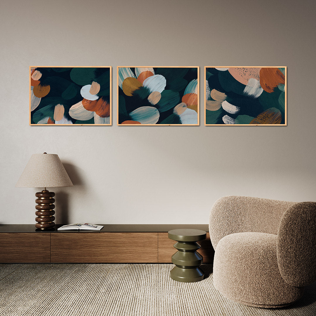 Kleurvlakken en borstelvegen Posterset