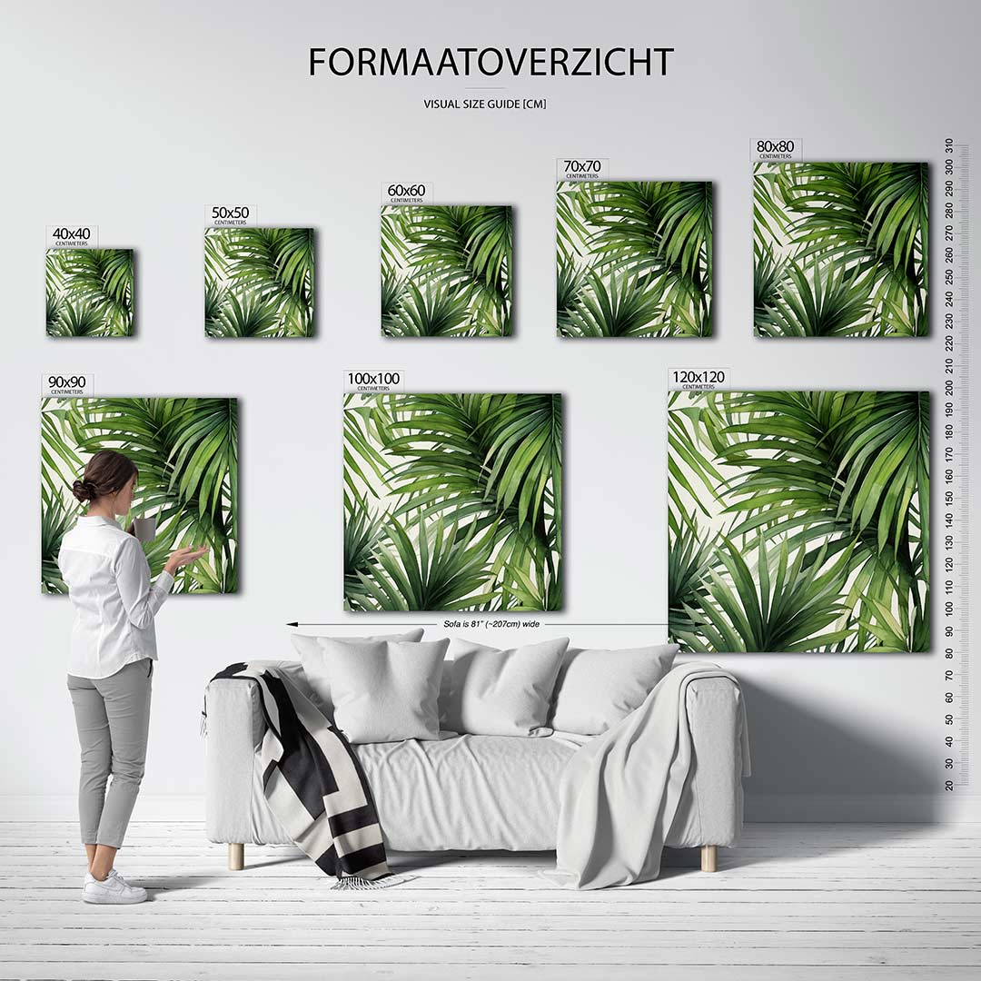 Groene bladeren Kunstwerk