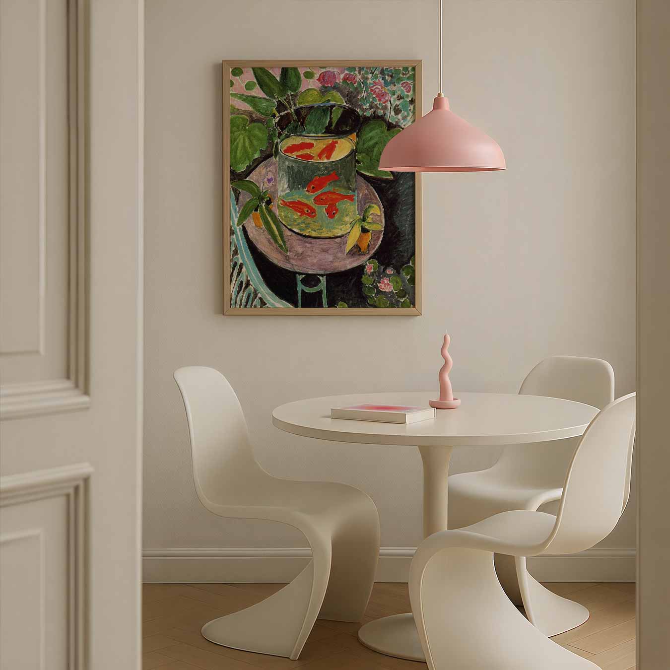 Vrolijke Goudvissen in de Tuin Poster-WallArtistic