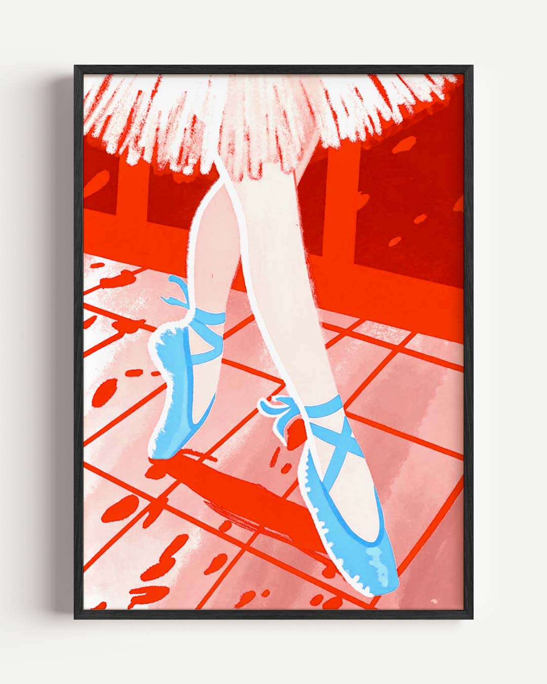 Dansend in Rood Poster-WallArtistic